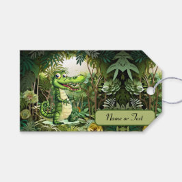 Happy Niedlich Wild Crocodile Jungle Trees Schöne Geschenkanhänger