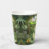 Happy Niedlich Wild Crocodile Jungle Trees Schöne Pappbecher (Links)