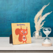 Happy niedliche Red Eichhörnchen Cartoon Illustrat Fotoplatte (InSitu)