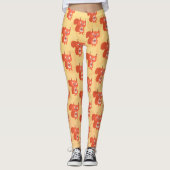 Happy niedliche Red Eichhörnchen Cartoon Illustrat Leggings (Vorderseite)