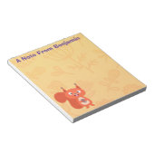 Happy niedliche Red Eichhörnchen Cartoon Illustrat Notizblock (angewinkelt)