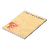 Happy niedliche Red Eichhörnchen Cartoon Illustrat Notizblock (Rotiert)