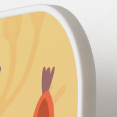 Happy niedliche Red Eichhörnchen Cartoon Illustrat Pickleball Schläger (Linke Seite)