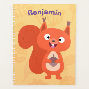 Happy niedliche Red Eichhörnchen Cartoon Illustrat Planer