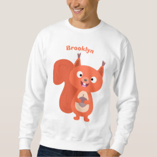 Happy niedliche Red Eichhörnchen Cartoon Illustrat Sweatshirt