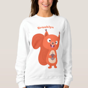 Happy niedliche Red Eichhörnchen Cartoon Illustrat Sweatshirt