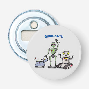 Happy niedliche Roboter Trio-Cartoon Flaschenöffner