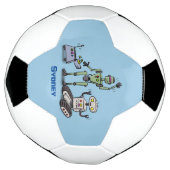 Happy niedliche Roboter Trio-Cartoon Fußball (Gedreht)