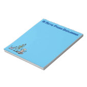 Happy niedliche Roboter Trio-Cartoon Notizblock (Rotiert)