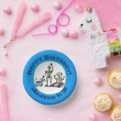 Happy niedliche Roboter Trio-Cartoon Pappteller (Party)