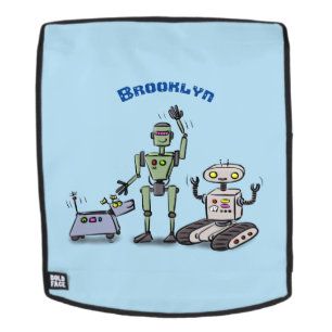 Happy niedliche Roboter Trio-Cartoon Rucksack