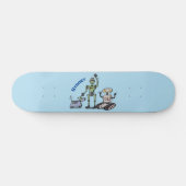 Happy niedliche Roboter Trio-Cartoon Skateboard (Horizontal)