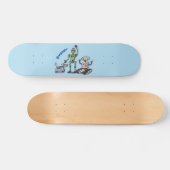 Happy niedliche Roboter Trio-Cartoon Skateboard (Horizontal)