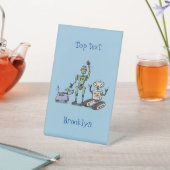 Happy niedliche Roboter Trio-Cartoon Sockelschild (In SItu)