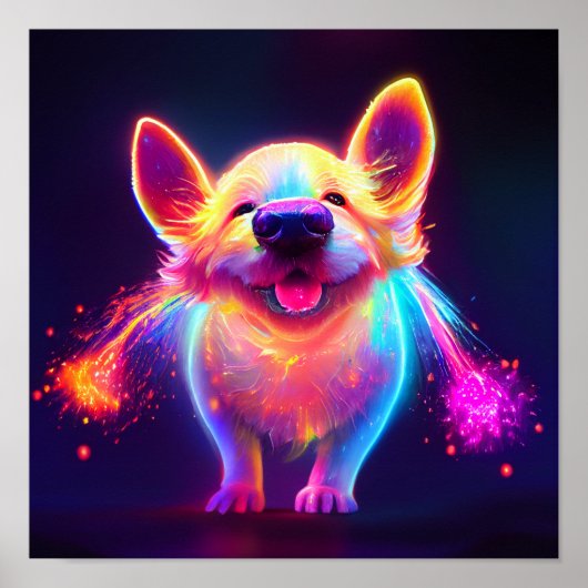 Happy niedliche Welpe Poster (Vorne)