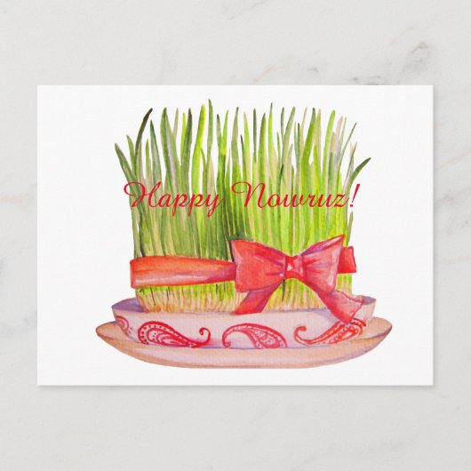 Happy Norooz Sabzeh Postkarte (Vorderseite)