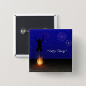 Happy Noroz Chahar-Shanbeh-Suri Button (Vorne & Hinten)