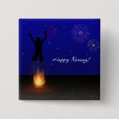 Happy Noroz Chahar-Shanbeh-Suri Button (Vorderseite)