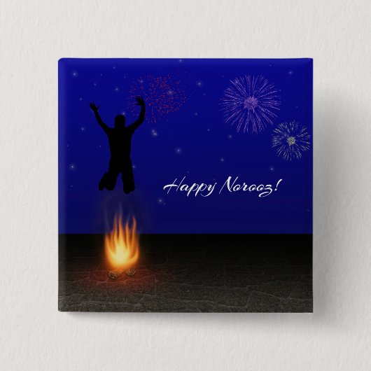 Happy Noroz Chahar-Shanbeh-Suri Button (Vorderseite)