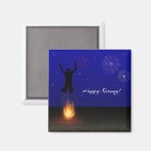 Happy Noroz Chahar-Shanbeh-Suri Magnet (Vorderseite/Rückseite)