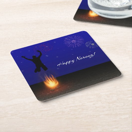 Happy Noroz Chahar-Shanbeh-Suri Rechteckiger Pappuntersetzer (angewinkelt)