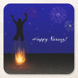Happy Noroz Chahar-Shanbeh-Suri Rechteckiger Pappuntersetzer