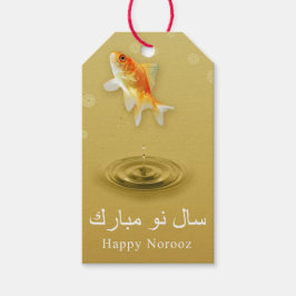 Happy Noroz Fish - Persian New Year Gift Tag Geschenkanhänger