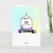 Happy Noroz Foto Pastel Mint Blume Buntes Ei Karte (Rückseite)