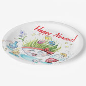 Happy Noroz Haft Sin lustigen Tisch Pappteller (Schrägansicht)