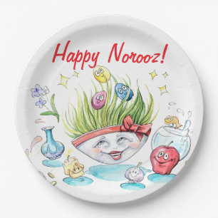 Happy Noroz Haft Sin lustigen Tisch Pappteller