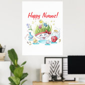 Happy Noroz Haft Sin lustigen Tisch Poster (Heimbüro)