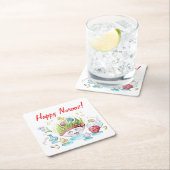 Happy Noroz Haft Sin lustigen Tisch Rechteckiger Pappuntersetzer (Vor Ort)