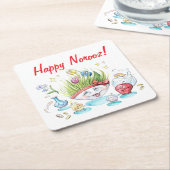 Happy Noroz Haft Sin lustigen Tisch Rechteckiger Pappuntersetzer (angewinkelt)
