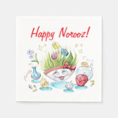 Happy Noroz Haft Sin lustigen Tisch Serviette (Vorderseite)