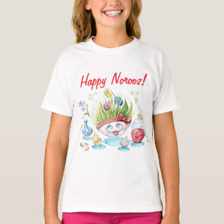 Happy Noroz Haft Sin lustigen Tisch T-Shirt