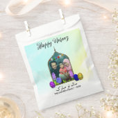 Happy Noroz Pastel Mint Blume Buntes Ei Foto Geschenktütchen (Ausgeschnitten)