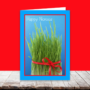 Happy Noroz Persian New Year Card — Weizengras Feiertagskarte
