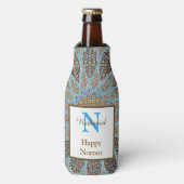 Happy Noroz Persian New Year Monogram Initial Flaschenkühler (Flaschenvorderseite)