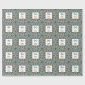Happy Noroz Persian New Year Monogram Initial Geschenkpapier (Flach)
