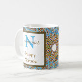 Happy Noroz Persian New Year Monogram Initial Kaffeetasse (Vorderseite Links)
