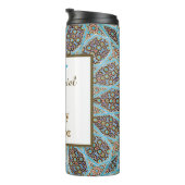Happy Noroz Persian New Year Monogram Initial Thermosbecher (Nach rechts gedreht)