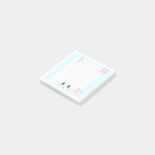 Happy Notes Blue: Kawaii Sticky Notes Post-it Klebezettel (angewinkelt)