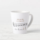 Happy Notes Do Re Mi Latee Musiknote Personalisier Milchtasse (Rechte Ecke)