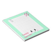 Happy Notes Green: Kawaii Editor Notizblock (angewinkelt)