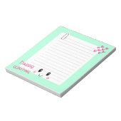 Happy Notes Green: Kawaii Editor Notizblock (Rotiert)