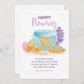 Happy Nowruz Grußkarte Feiertagskarte (Vorne/Hinten)