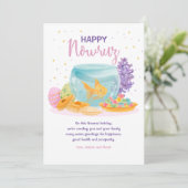 Happy Nowruz Grußkarte Feiertagskarte (Stehend Vorderseite)