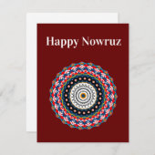 Happy Nowruz Neujahr Feiertagskarte (Vorne/Hinten)