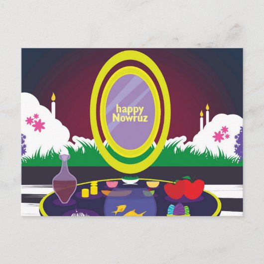Happy Nowruz Neujahr Postkarte (Vorderseite)