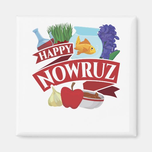 Happy Nowruz Persian New Year Magnet (Vorne)